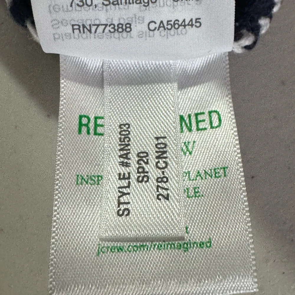 NWT‎ J.Crew Men Cotton Striped Shawl Collar Pullover Sweater Size Small
